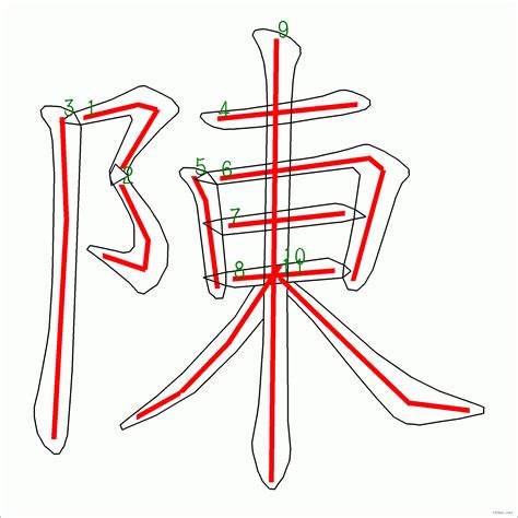 陳筆畫多少|汉字: 陈的笔画顺序 (“陈”11划) 